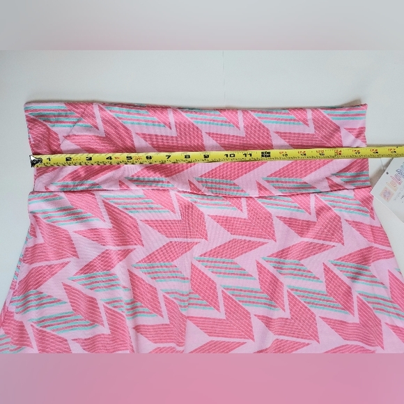 NWT LuLaRoe Azure Pinks & Green Graphic Print A-Line Knee Length - Size 2XL - Picture 5 of 7